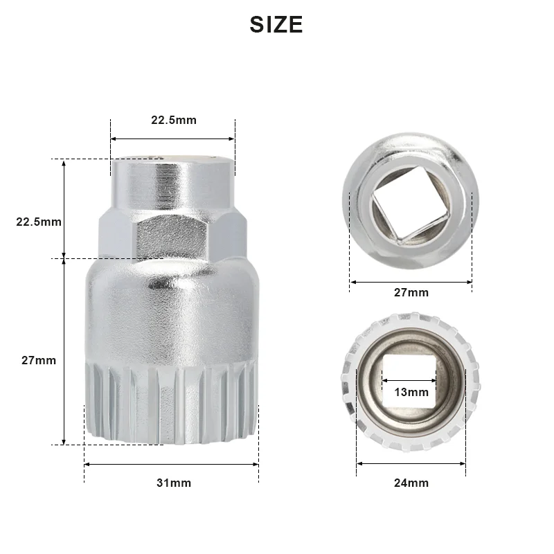 자전거 하단 브래킷 제거 소켓, 사이클링 크랭크 페달 풀러 리무버, 수리 추출기, 자전거 범용 제거 도구 부품