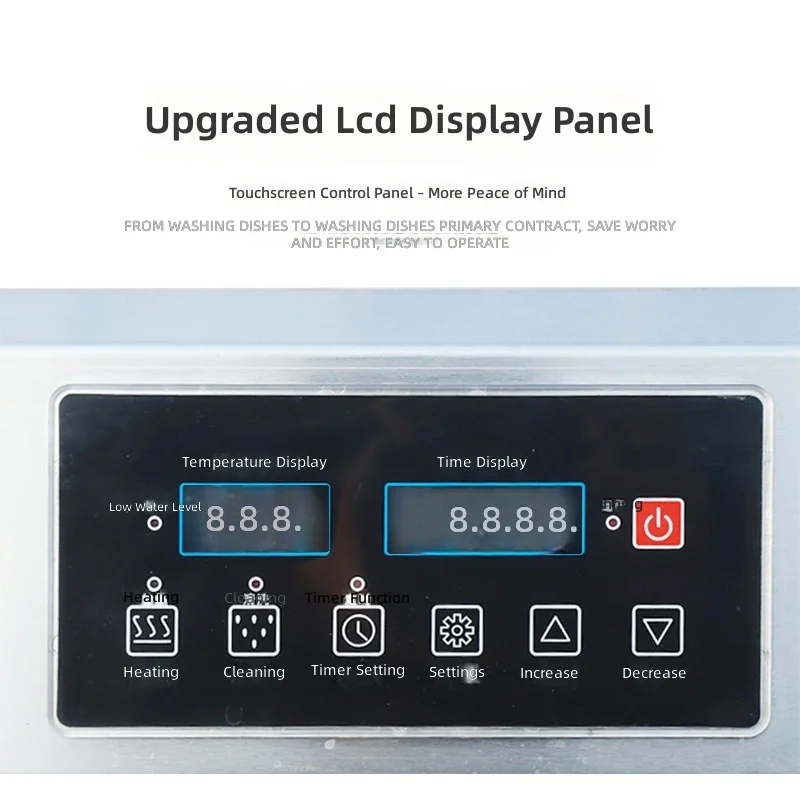 Ultrasonic Dishwasher, Commercial Automatic Cleaning Machine, Large Capacity, for Canteens Hotels Restaurants, Efficient Washing
