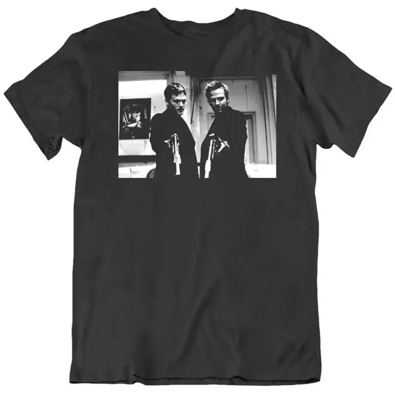The Boondock Saints Action Shot Cult Classic 90s Movie Fan Black T Shirt