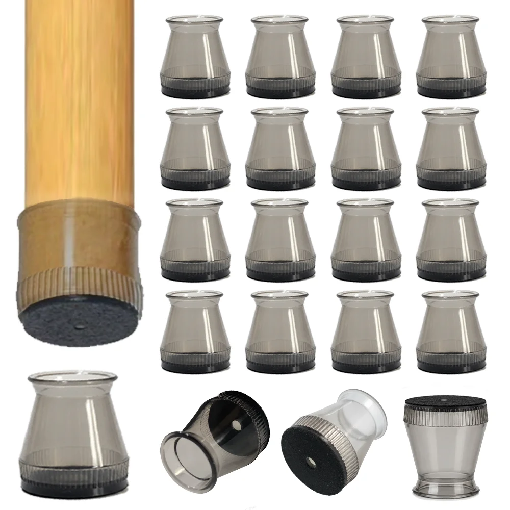 8/16 Sets Of Round Silicone Noise-reducing Chair Leg Covers, Durable Felt Chair Leg Pads, Easy To Install