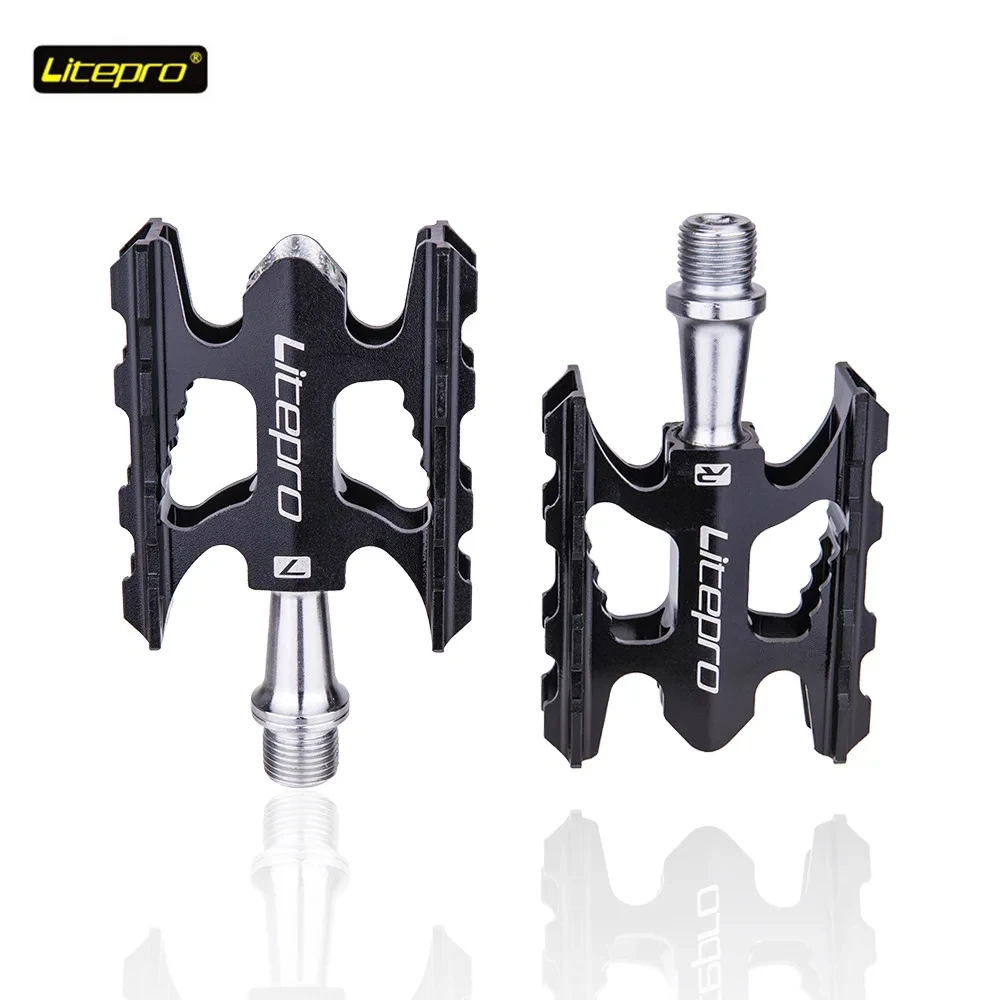 

Folding Bike Quick Release Pedal DU Bearings Ultra-light Aluminum Alloy MTB Road Bike Non-slip For Brompton Fnhon Bicycle Pedal