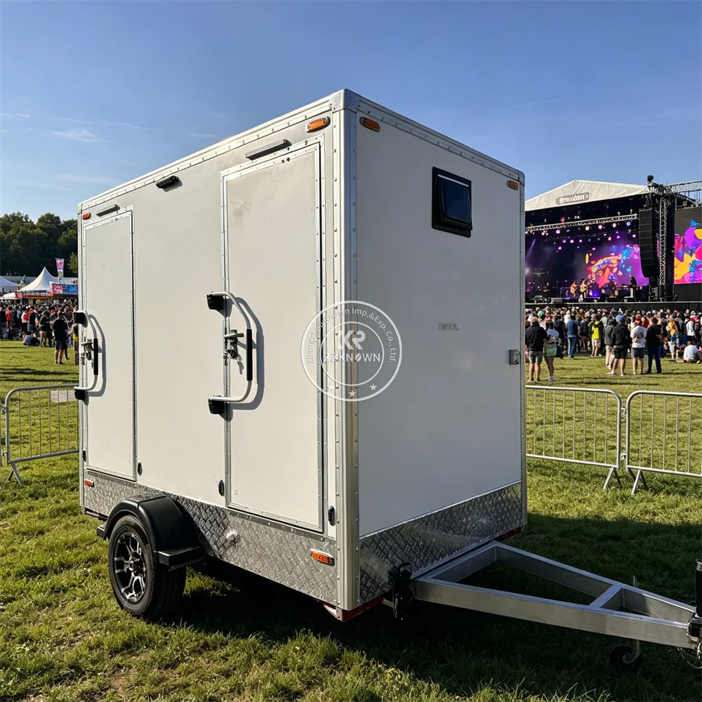 Advanced Portable Restroom Mobile Bathroom Cabin Hygienic Toilet Trailer Outdoor Bathroom Trailer For Events