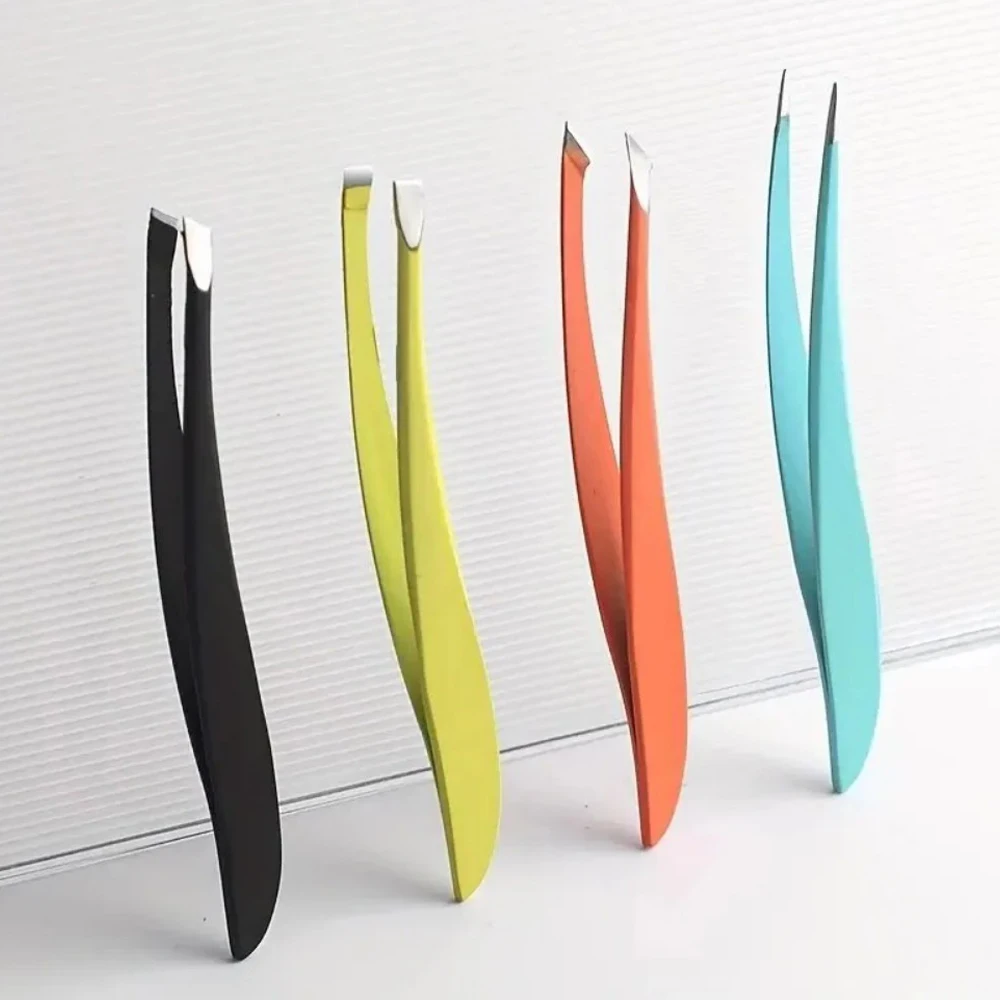 Colorful New Arrival Eyebrow Face Nose Hair Clip Remover Tool Clip – 4 Pcs/set Professional Stainless Steel Tweezer LK-AA314