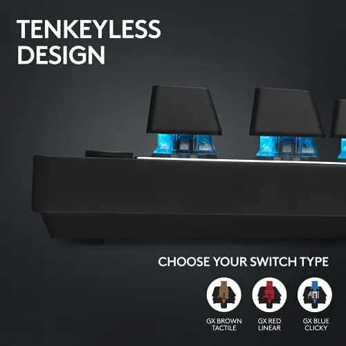 Logitech G PRO X TKL LIGHTSPEED Wireless Gaming Keyboard, Ultra-Portable Tenkeyless Design, LIGHTSYNC RGB, PBT keycaps