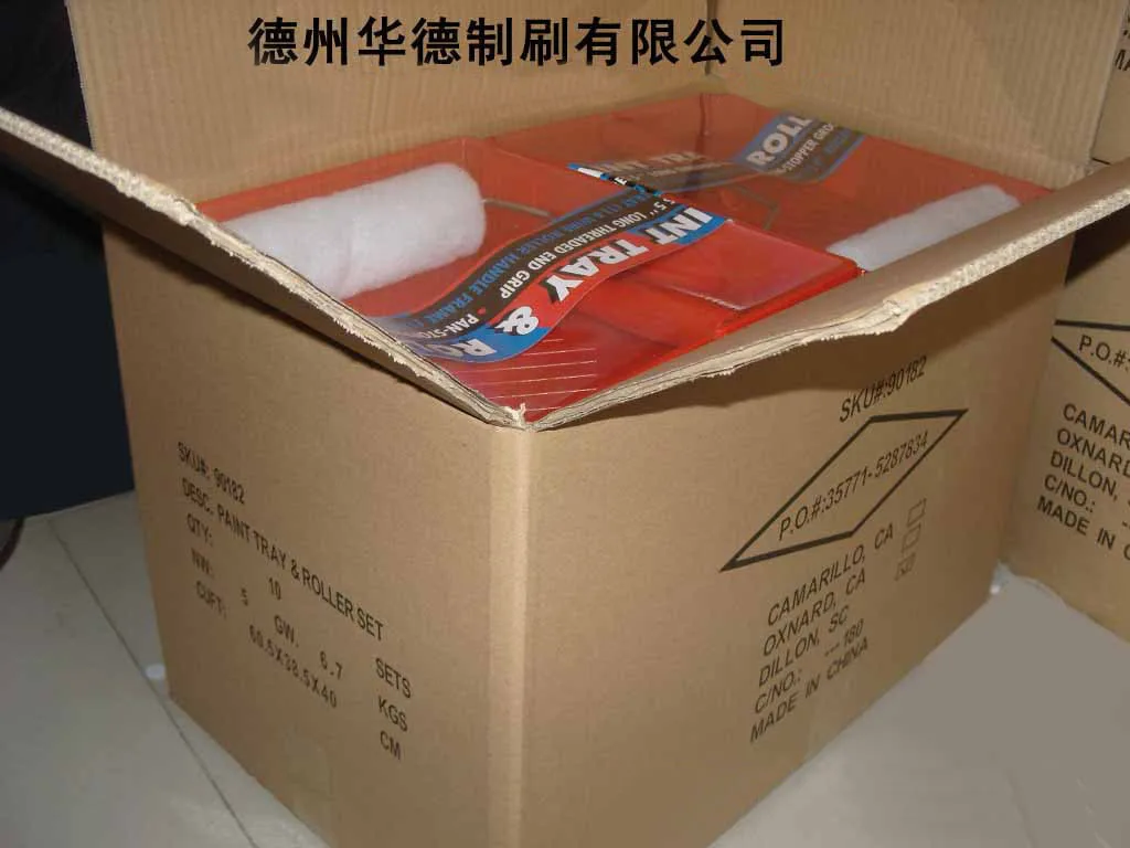 9 polegadas American roller brush set, pincel rolo de pintura e bandeja combinação conjunto American paint tool set