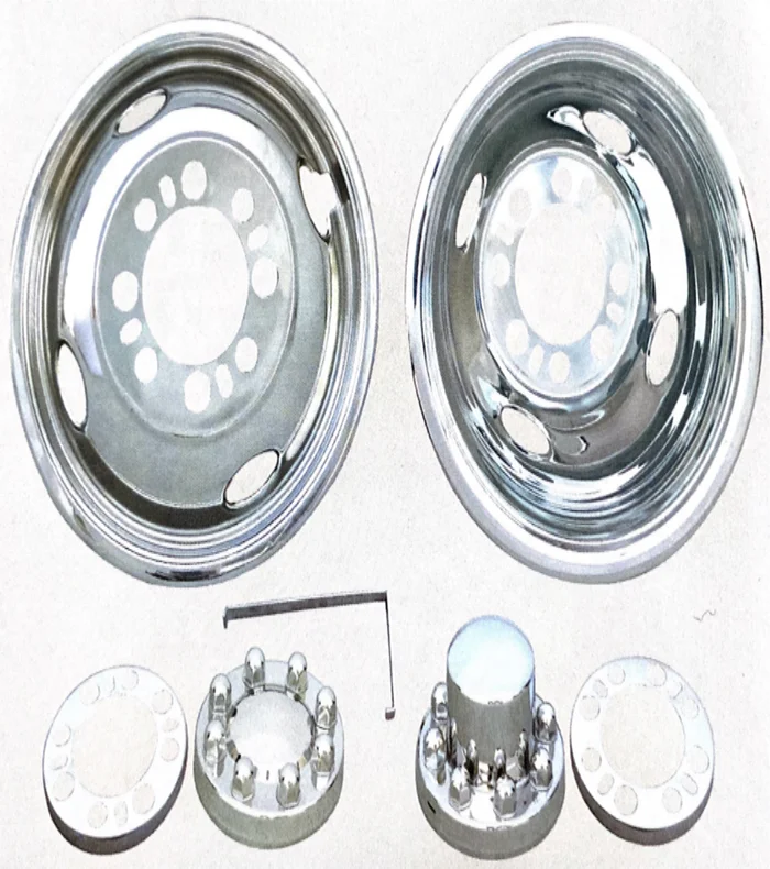 

16 Inch 8 Lug Nuts Stainless Steel Polished Truck Wheel Covers