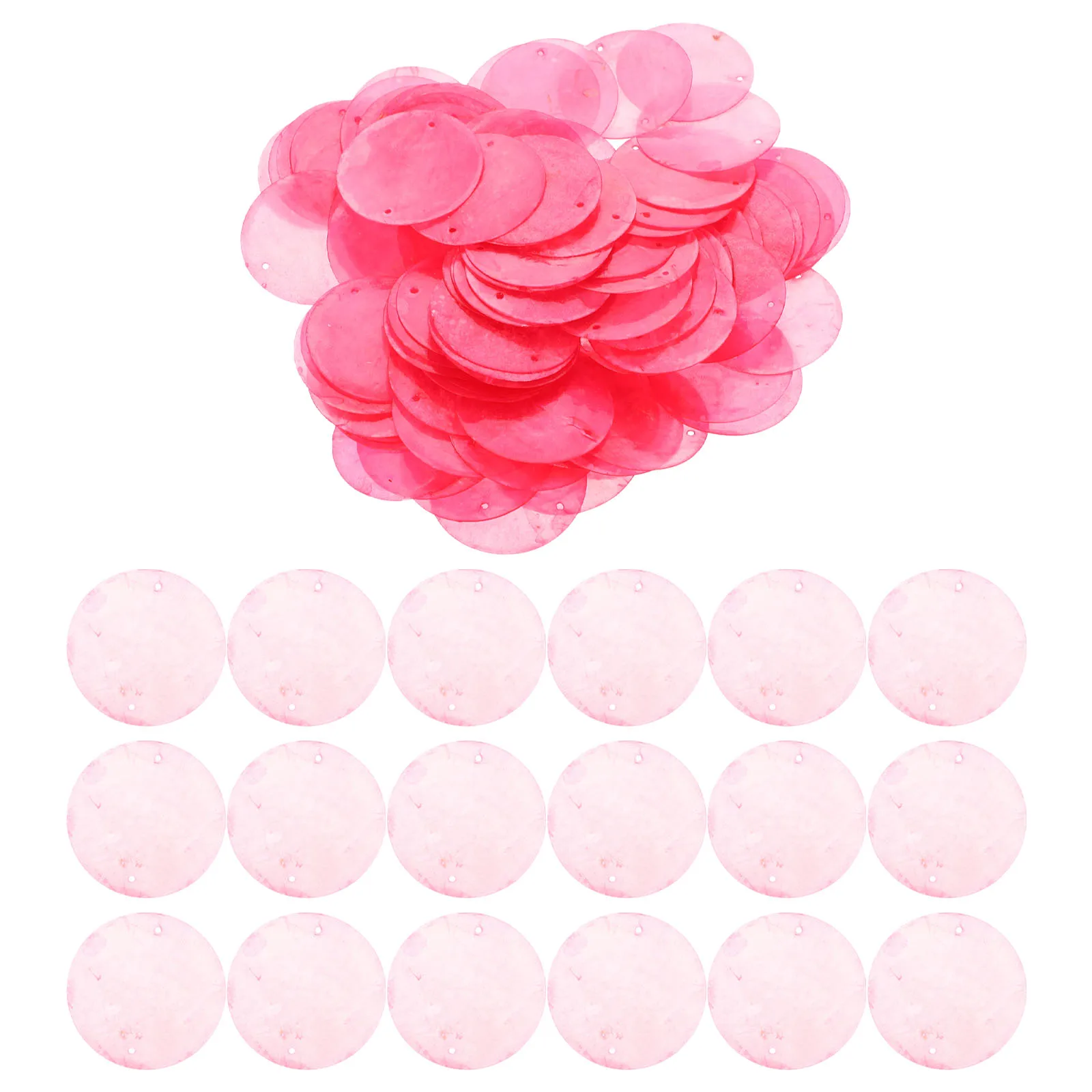 

100Pcs Natural Round Shells Charms Smooth Edge Shell Pieces for Dream Catcher Making Wind Chime Hanging DIY Jewelry Accessory