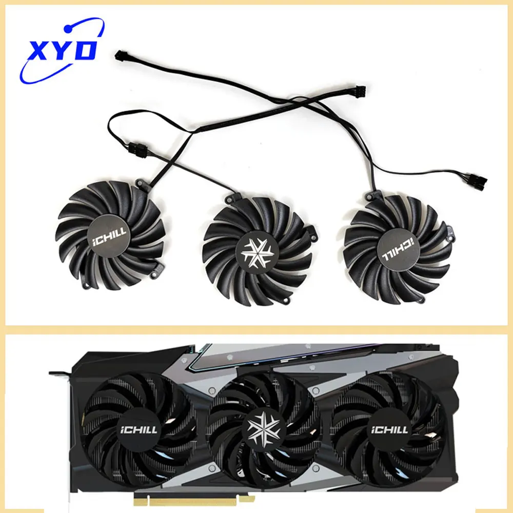 CF-12915S CF-12910S 85MM RTX3080 GPU cooler for INNO3D RTX 3070 3070Ti 3080 3080Ti 3090 ICHILL X4 OC graphics card cooling fan