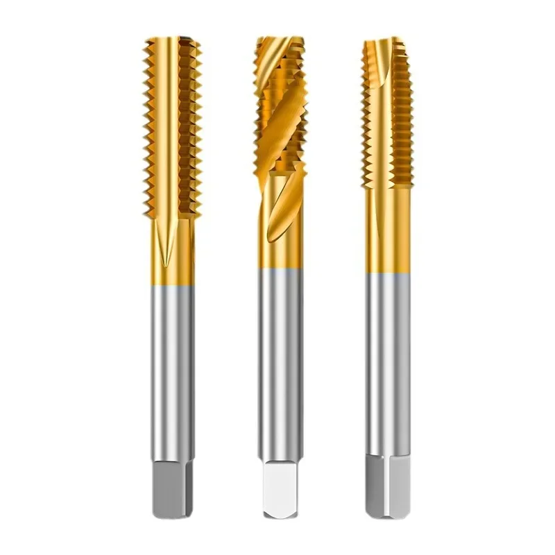 Titanium Coated Cobalt Spiral Machine Tap for Stainless Steel Drill M3 M4 M5 M6 M8 M14 Durable Precision Threading Tool