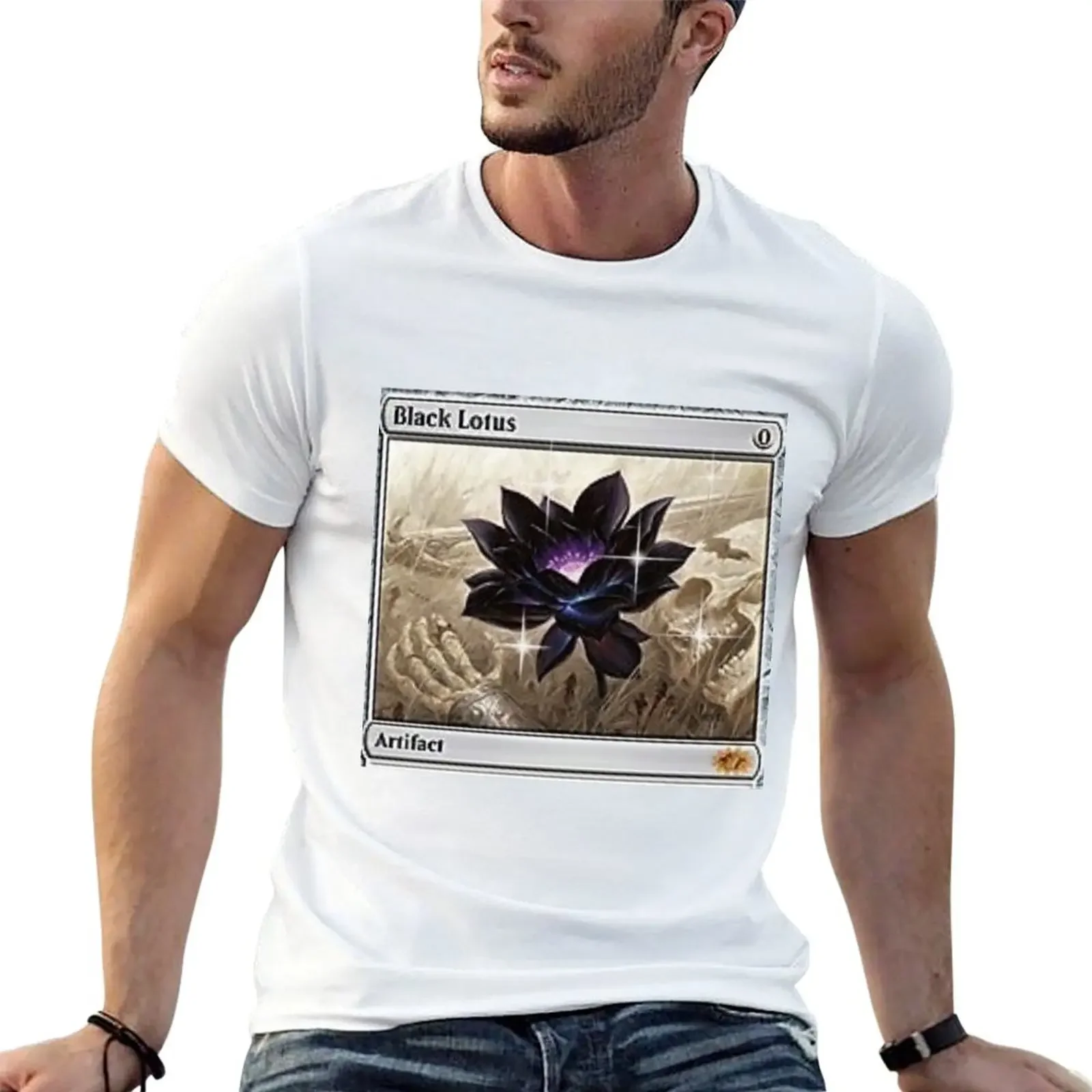 

mox sapphire mtg tshirt mask design edit digital black lotus T-Shirt cheap stuff anime tshirt mens graphic t-shirts big and tall