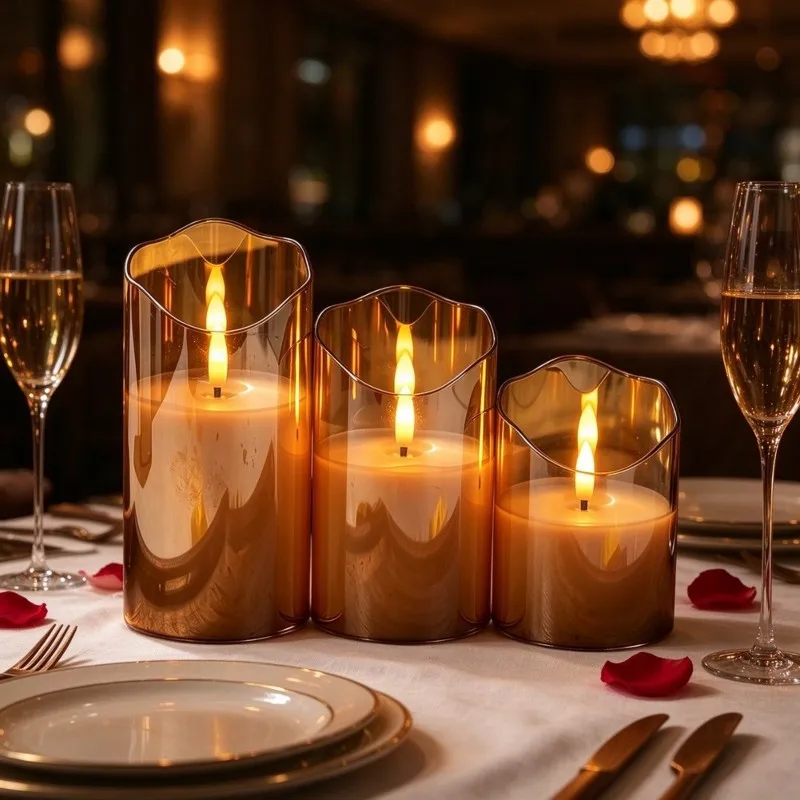 【HOT A88T】 Led Electronic Candles Light Flameless Flickering Lamp Clear Battery Powered for Wedding Party Christmas
