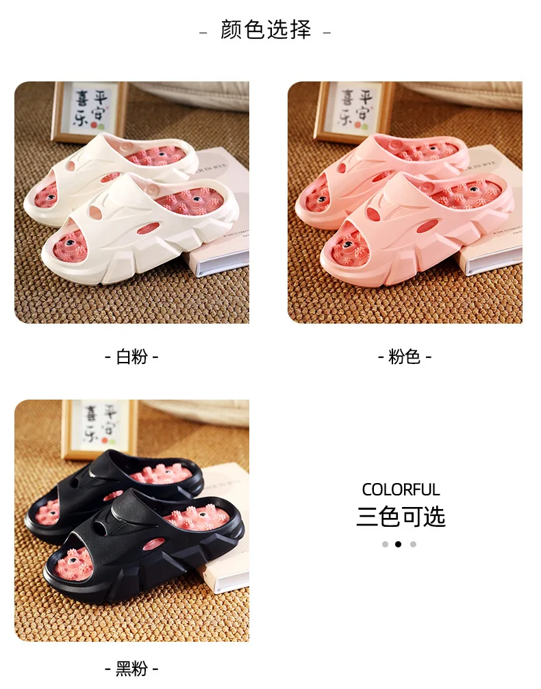 2026 Unisex Fußmassage-Slipper für Damen und Herren, Akupressur-Sandalen mit dicker Sohle und Hohldesign, Reflexzonen-Sandalen – Detail 7