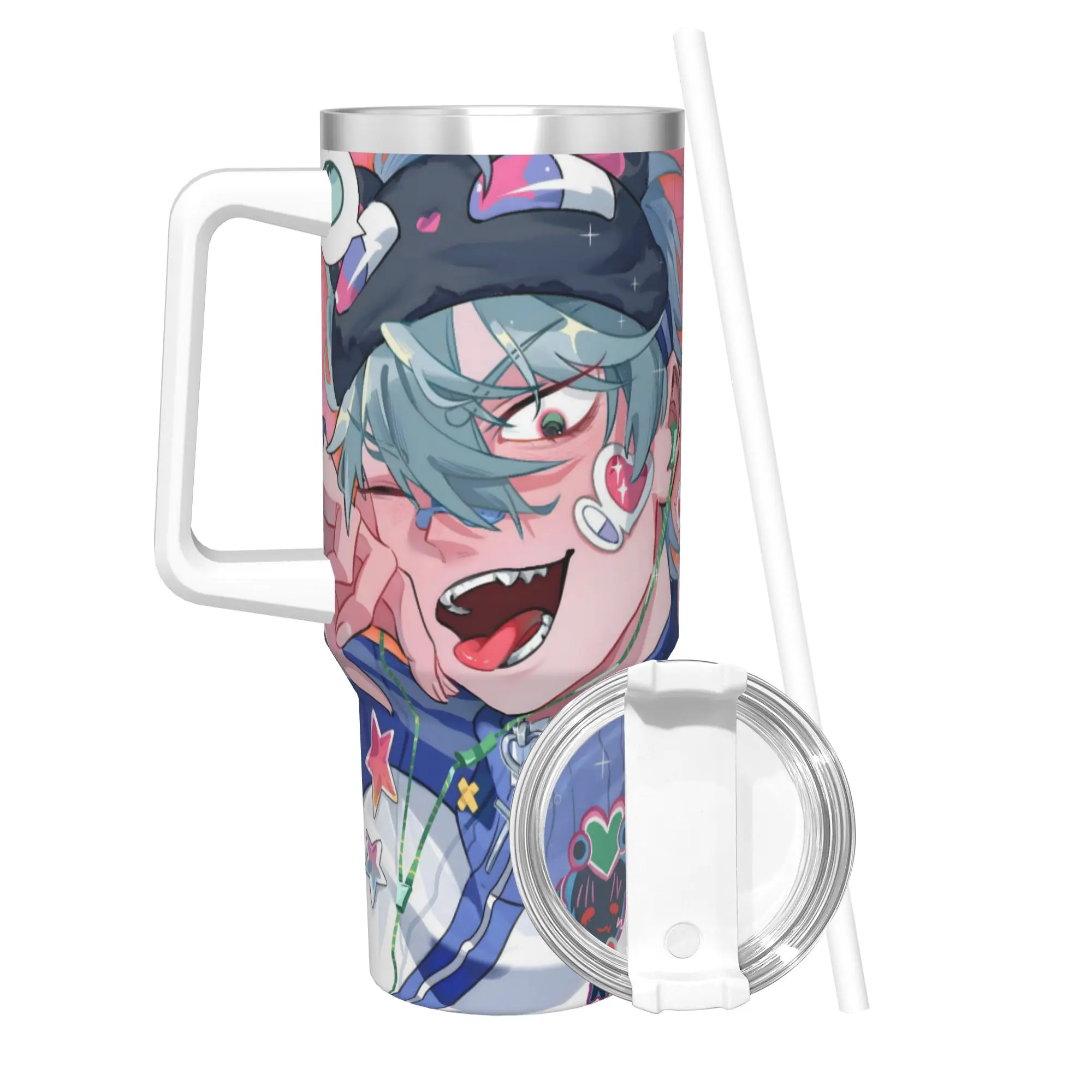 40OZ Stainless Steel Tumbler Aliens Stages Anime Coffee Mug  Insulated Cold and Hot Mugs Cup Travelist Water Bottle