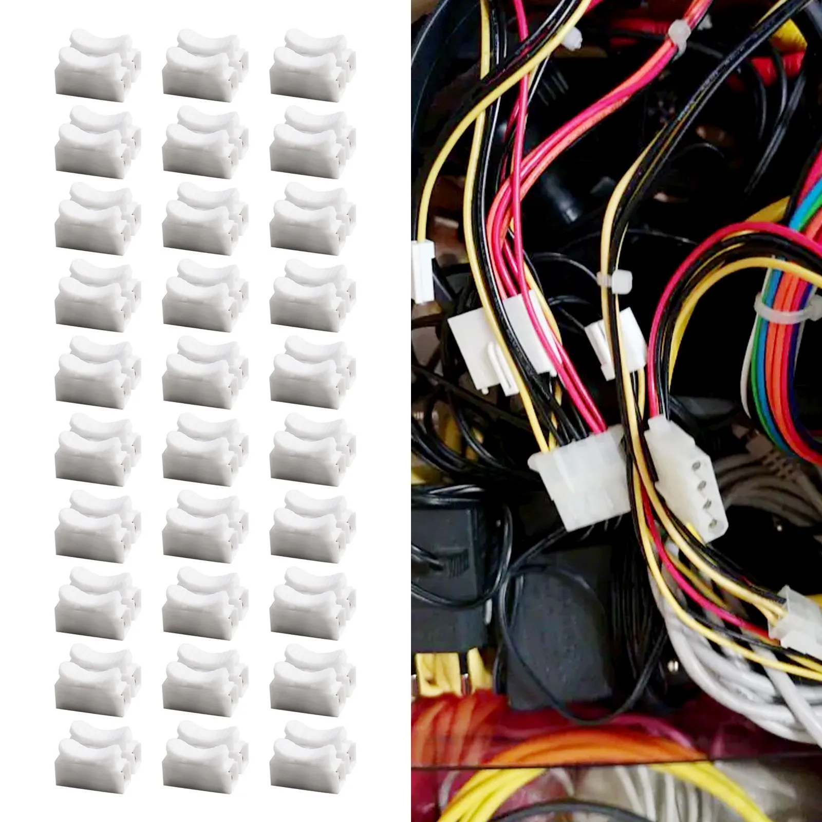 30Pcs CH2 Spring Quick Wire Connector Cable Clamp Terminal Block LED Strip Light  No Welding No Screws Crimp Connector