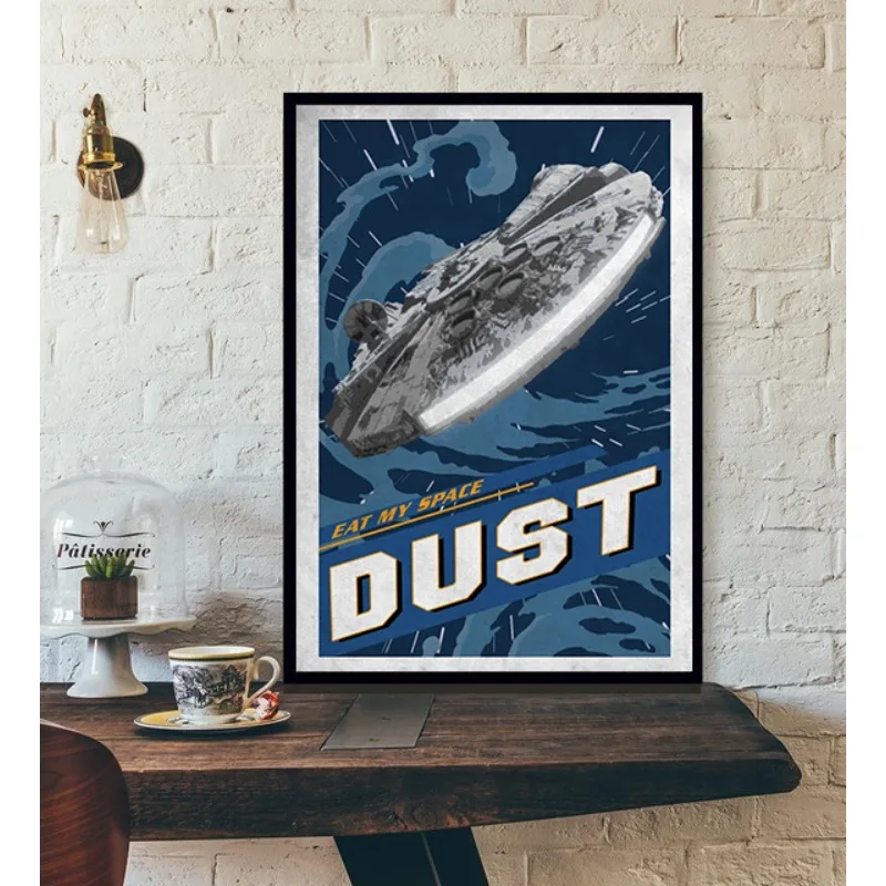 G-الغالاكتيك الدعاية الرجعية المشارك كوكب الفضاء تاتوين قماش اللوحة الفيلم جدار صورة فنية لغرفة المعيشة ديكور المنزل