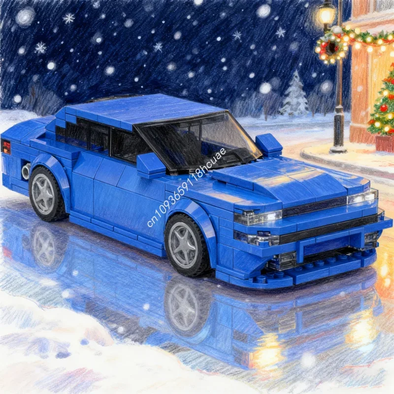 280pcs MOC Fast Furious Vince S Nissan Maxima City Champions Super Car Model Building Blocks Architecture Festival Gifts Toy