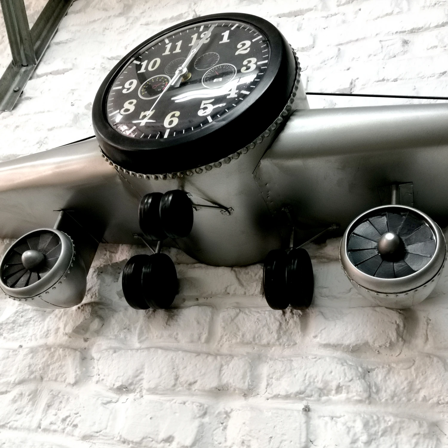 Creative Aircraft Moulding Industrial Style Vintage Iron Living Room Wall Clocks Wall Clocks Bar Dining Room Home Decoration