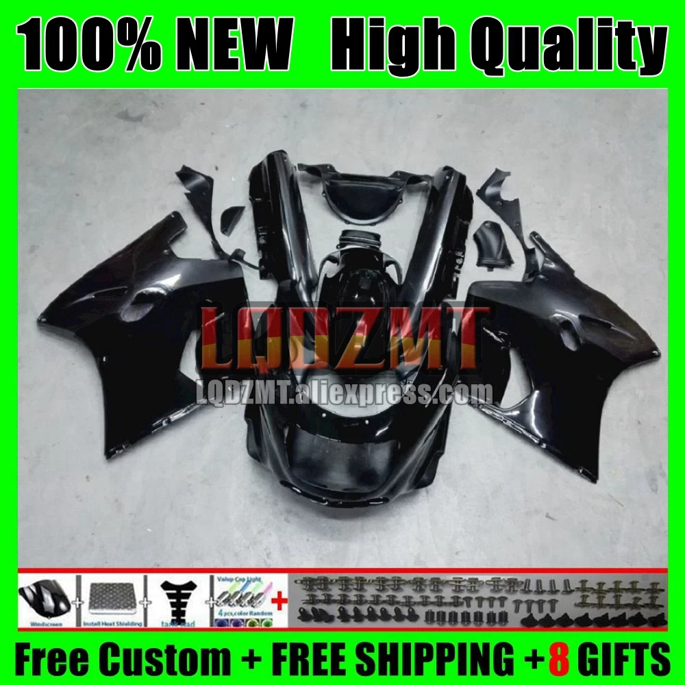 ZZR1100 For KAWASAKI NINJA ZX-11R ZX11R 1993 1994 1995 1996 1997 66No.58 ZX11 ZZR 1100 ZX 11R 98 99 Black grey 00 01 Fairings