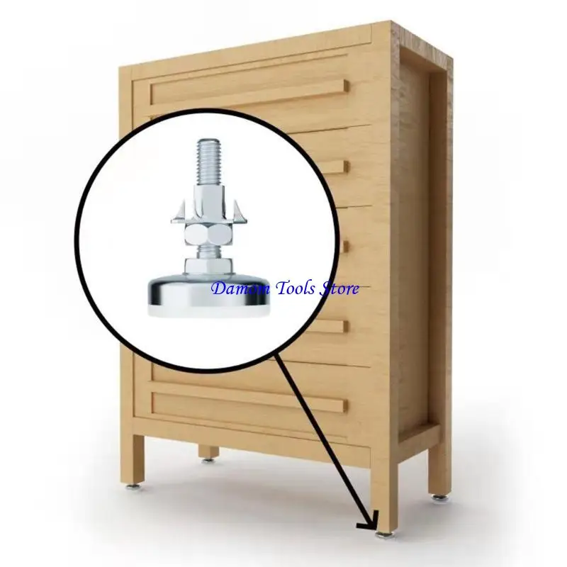 57BE 4 Pieces Enduring Replaceable Feet With T Fasteners For Securing Storage Tables And Different Furnishings