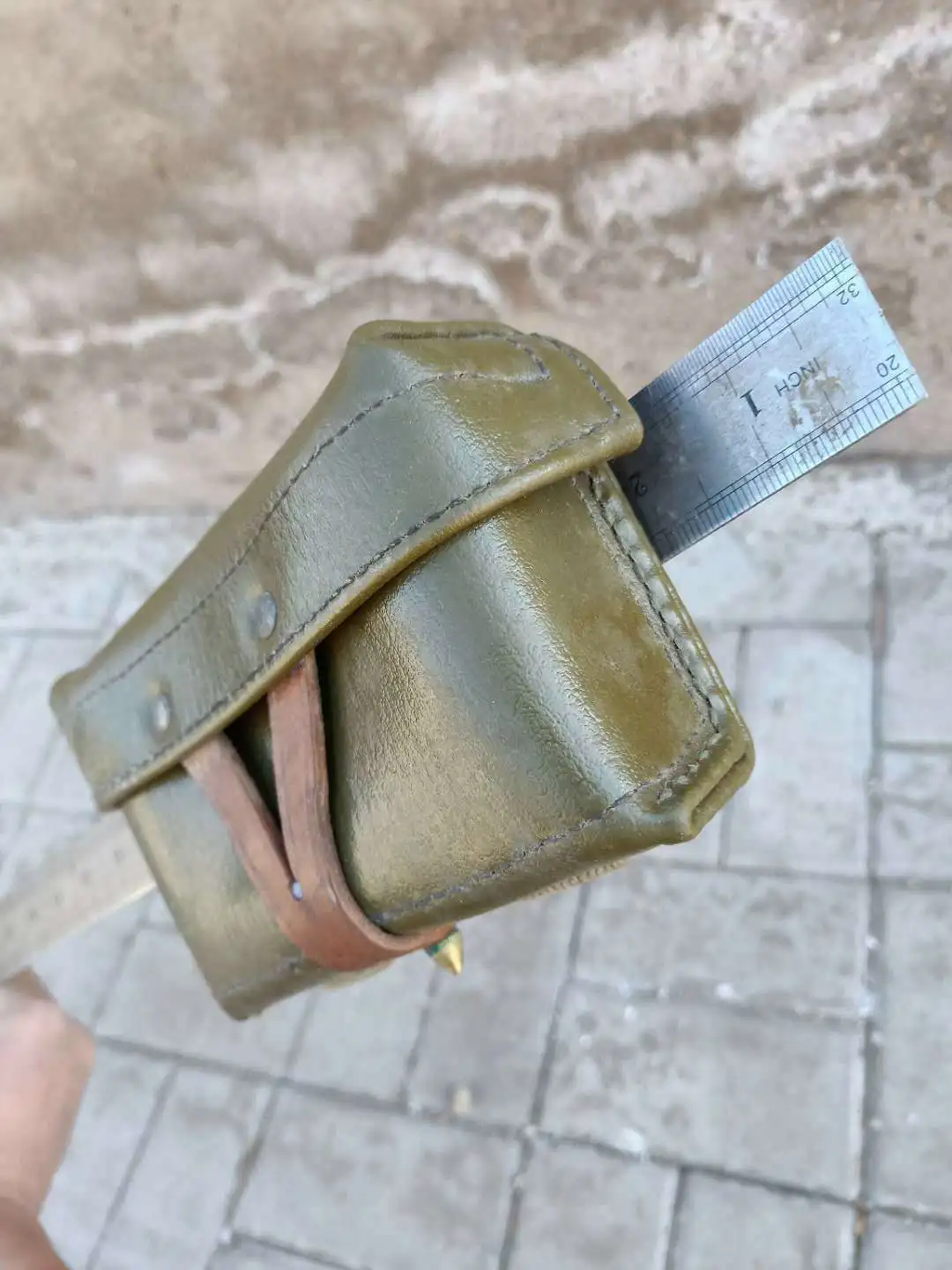 Armyshop2008 العسكرية القديمة الأصلي فائض الجيش الصيني 56 SKS 7.62 مللي متر الجلود الذخيرة الحقيبة حزمة #2