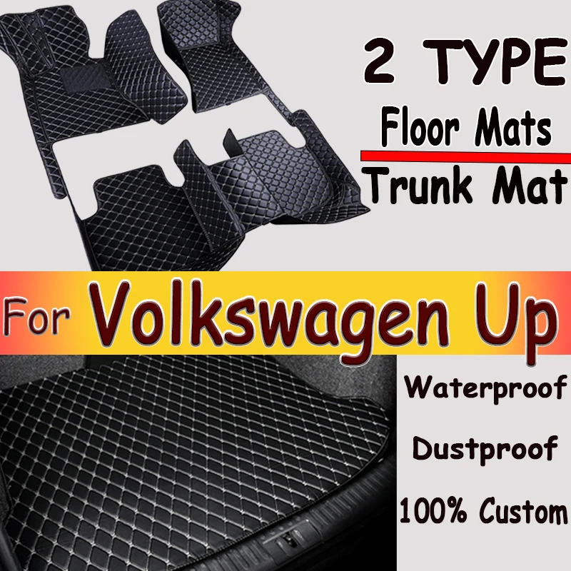 Car Floor Mat For VW Volkswagen Up 2012~2019 Waterproof Tapete Automotivo Para Carro Car Mats Accessoire Voiture Car Accessories