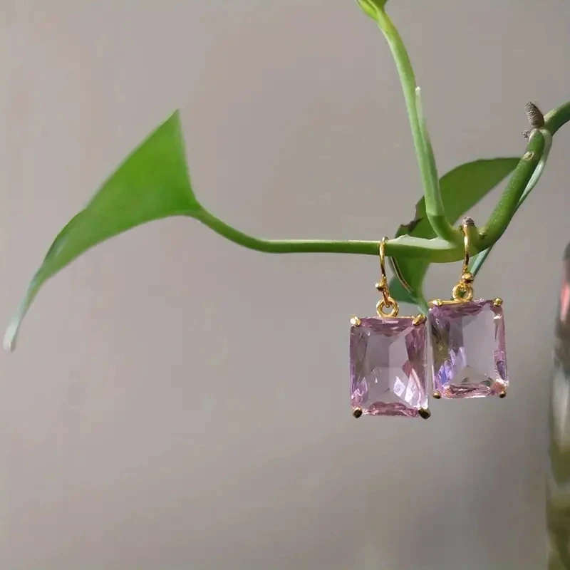 Fashion Natural Amethyst Women\'s Earrings Perfect For Everyday Wear Or Gift Giving, Suitable For All Occasions
