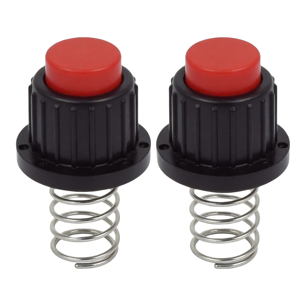Gas Heater Switch Pulse Ignition Cap Patio Gas Heater Pulse Ignition Switch 2 Pieces with Spring and Replaceable Red Cap