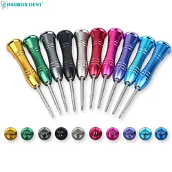 1Pc Dental Implant Screw Driver with Colorful Handle Stainless Steel Micro Screwdriver Laboratory Dentistry Tool