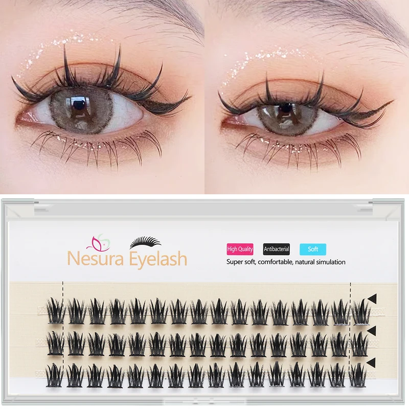 Manga Lashes 3 Reihen 3D Faux Nerz Wimpern Natürliche falsche Wimpern Anime Wimpern Weiches Licht Natürliche Wimpern Verlängerung Make-up – Detail 3