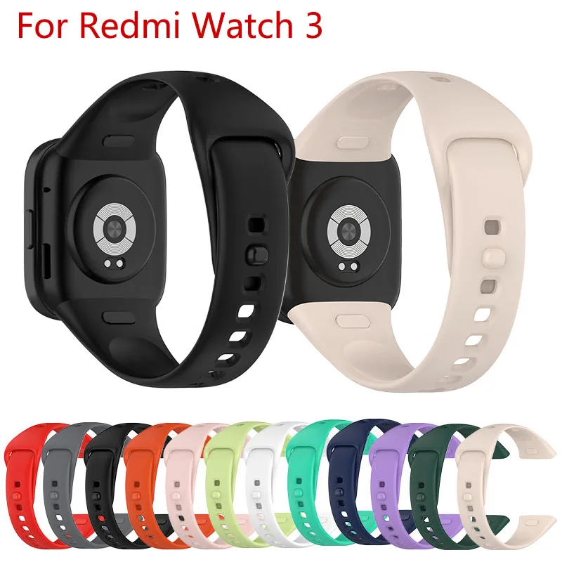 Substituição Watch Strap para Redmi Watch 3, Pulseiras de Silicone para Xiaomi Redmi Watch 3, Acessórios Correa SmartWatch