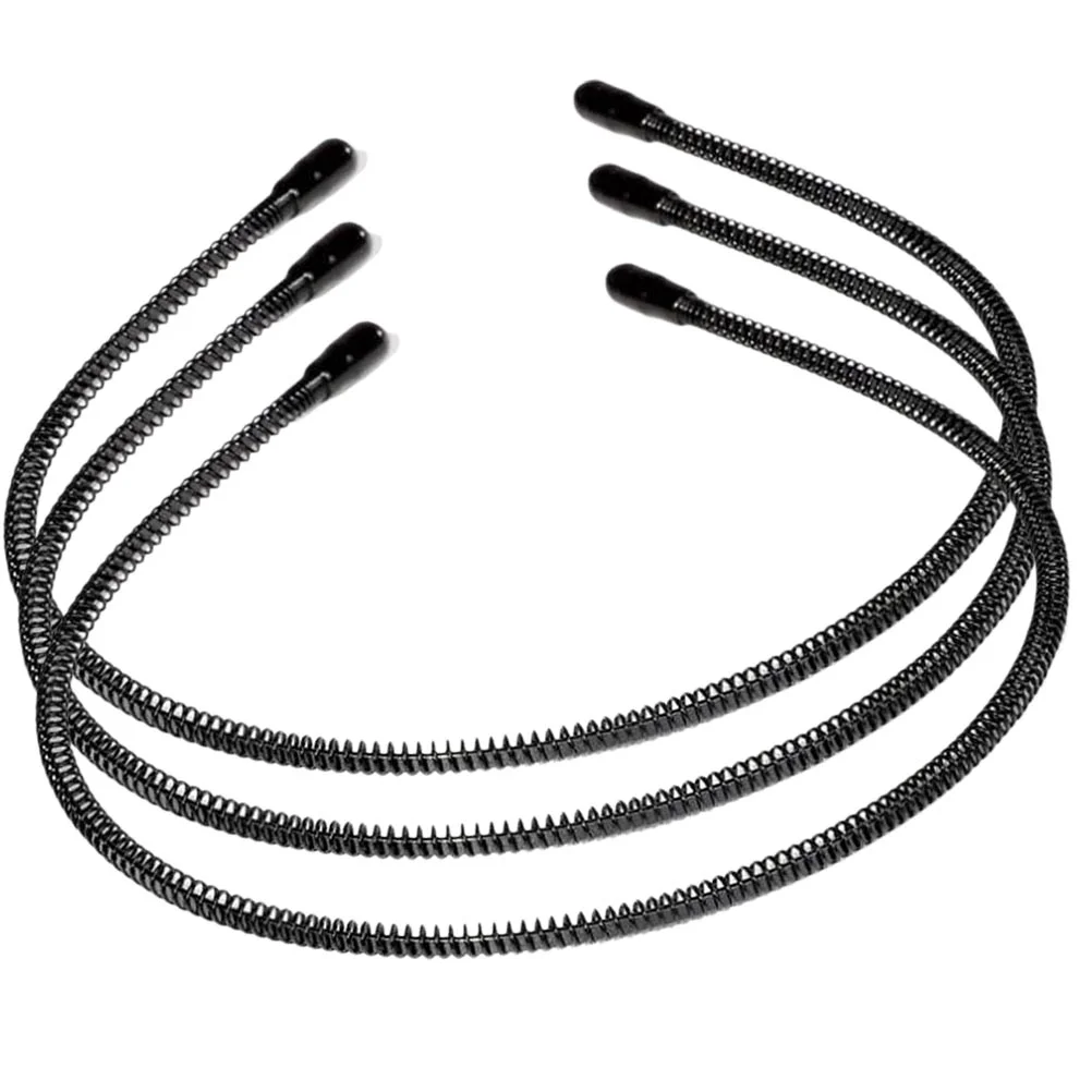 

3 Pcs Spring Hair Hoop Wavy Headband Wave-shaped Hairband Accessories Men Women