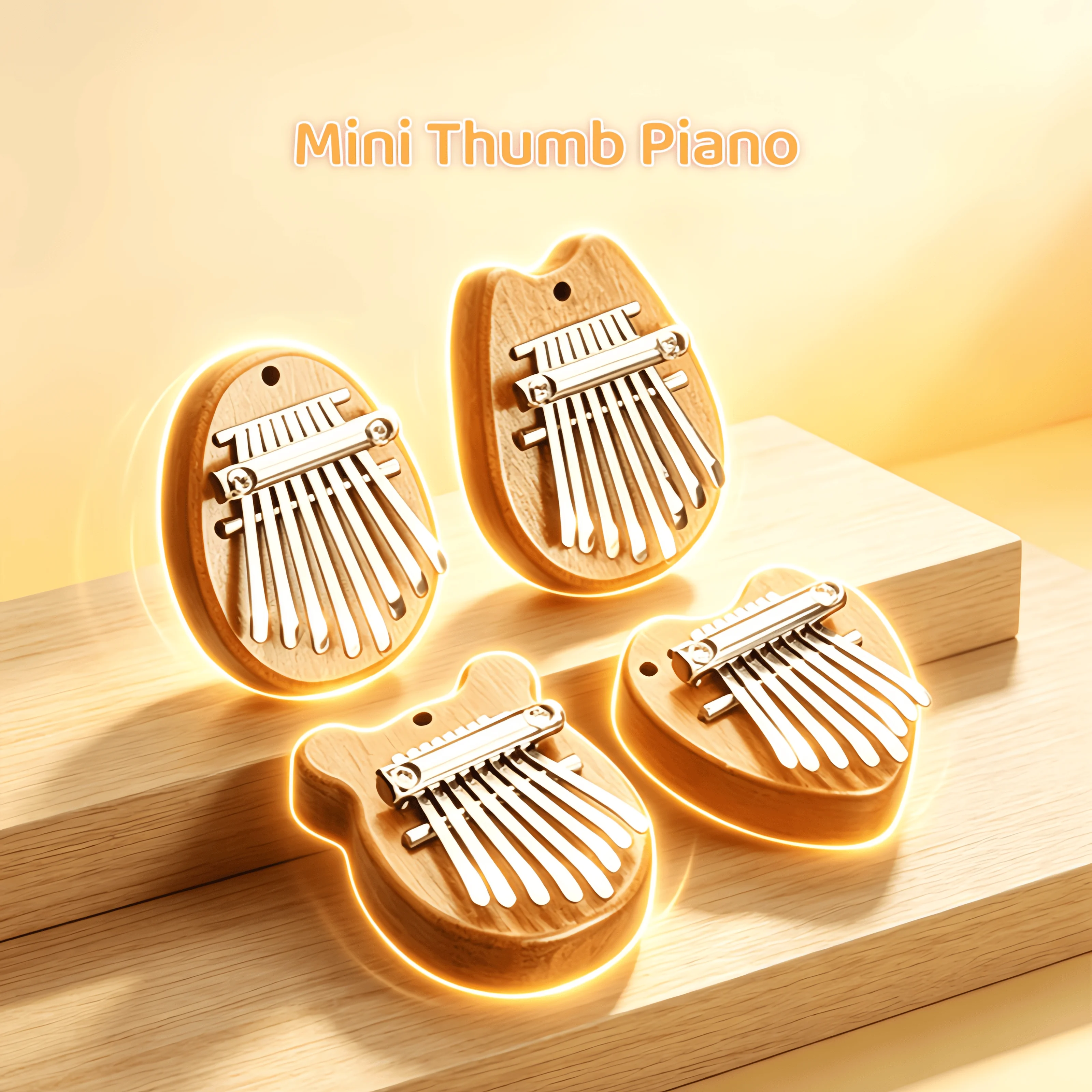 Mini 8-tone Thumb Qin Karimba Thumb Qin Handheld Giant Small Mini Portable Cute Internet Celebrity Engraved Thumb Qin 8-tone