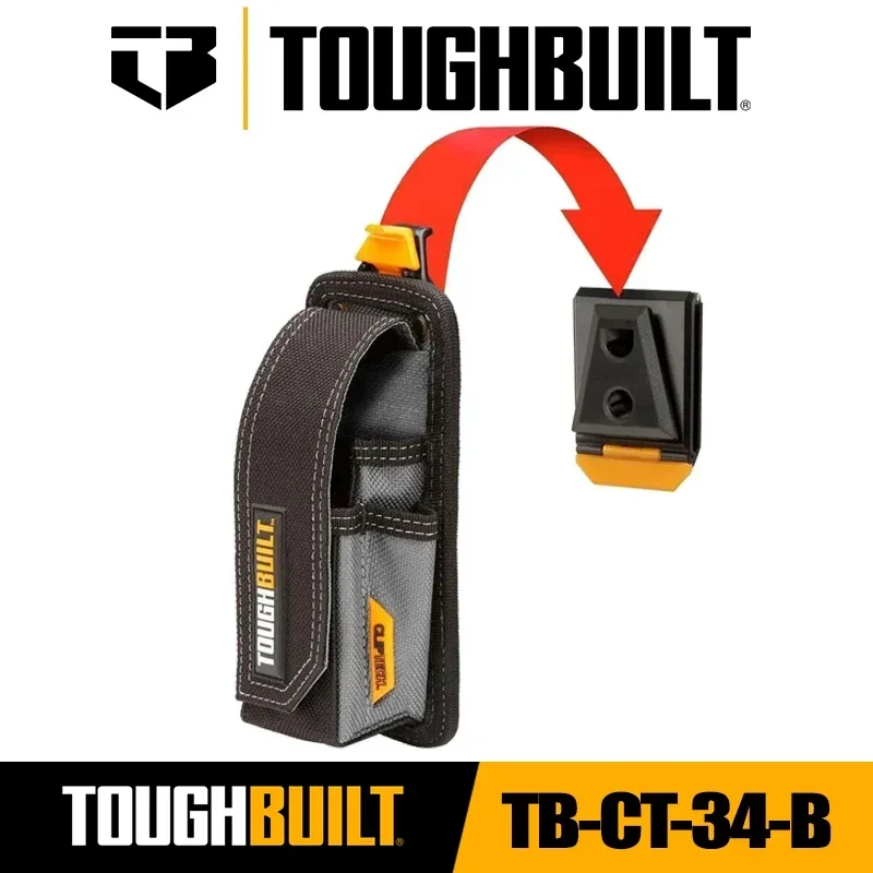 TOUGHBUILT TB-CT-34-B Meter/Tester Pouch Electrical Instrument Tool Pouch Electrician Instrument Tool Bag Quick Hang Belt Pouch