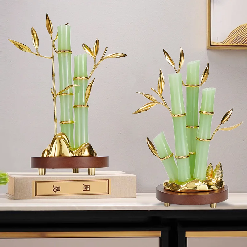 Lucky Bamboo Decor for Home Office Desk Feng Shui Wealth Fortune Growth Housewarming Gift Decoration