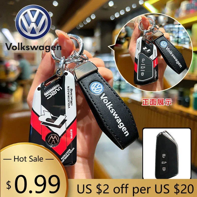 

For VW Volkswagen Jetta MK5 Golf ABS Style Car Key Case Cover Shell For VW Volkswagen Golf 8 MK8 ID3 ID4 Cupra Protection Smart