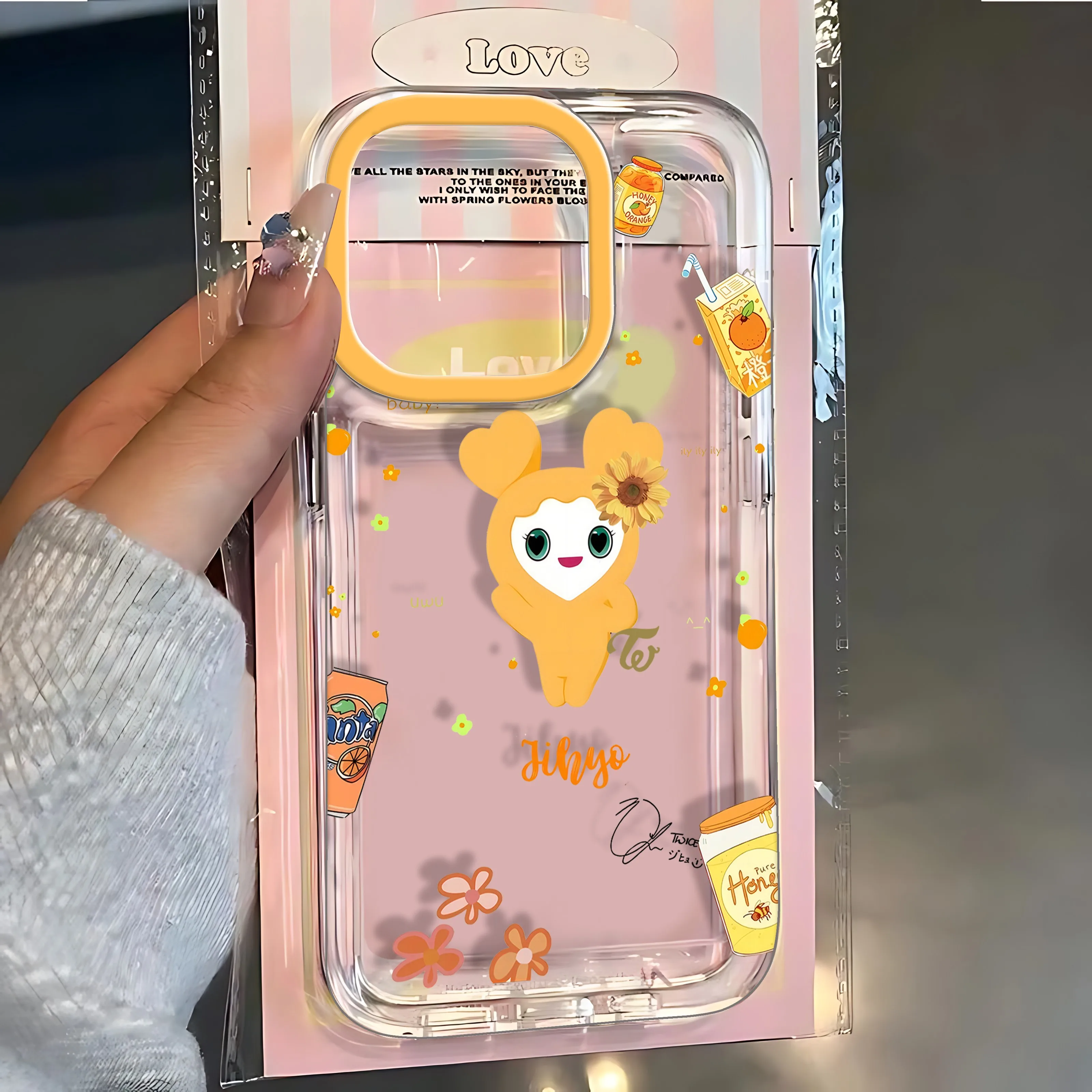 KPOP Girl TWICEs Clear Space Phone Case For Vivo Y03 Y16 Y17 Y17S Y19 Y21 Y28 Y36 Y52S Y55S Y73S Y75 Y78 Y100 4G 5G Clear Cover