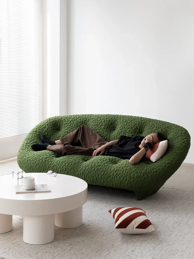 Shuogu Freehand Espaço Shell Sofá, Minimalista Criativo Curvo, Retro Verde, Internet Celebrity Art Designer