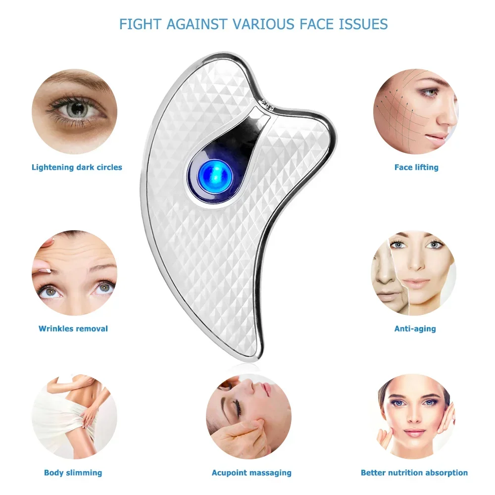 Masseur de beauté de sable de Melon de Lifting de visage panneau de sable de Melon électrique chauffage Vibration masseur Facial panneau de thérapie rouge et bleue T