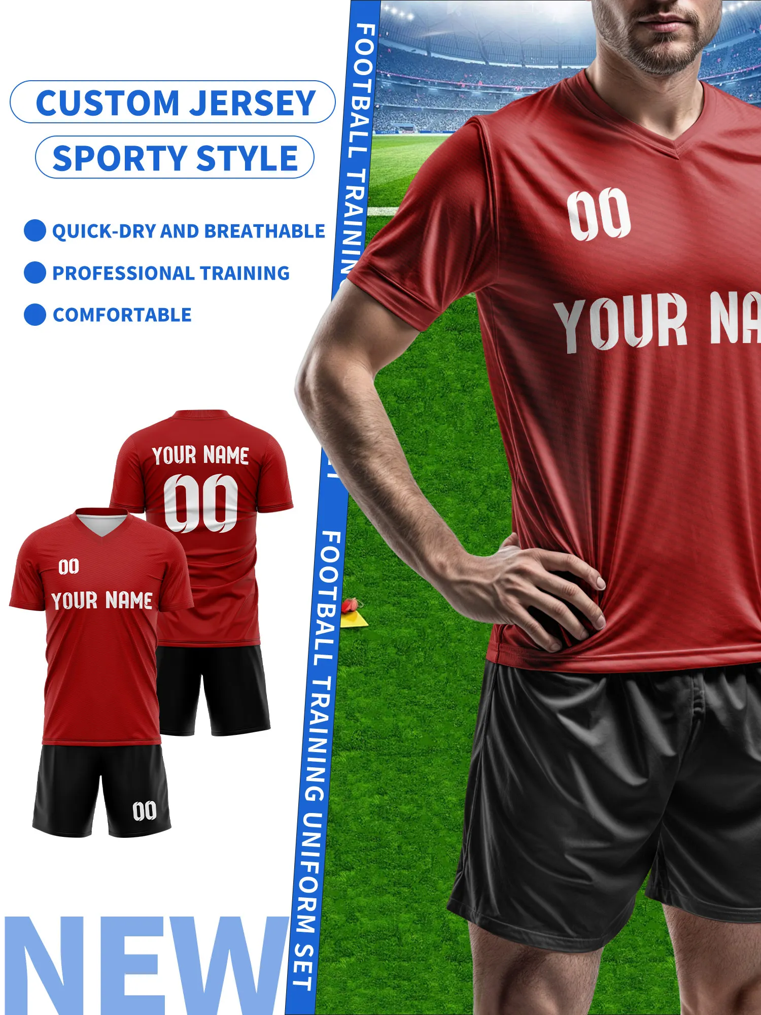 

Спортивные футболки с V-образным вырезом для мужчин и женщин 2026 года с индивидуальным именем и номером, быстросохнущие, модные, с технологией сублимации