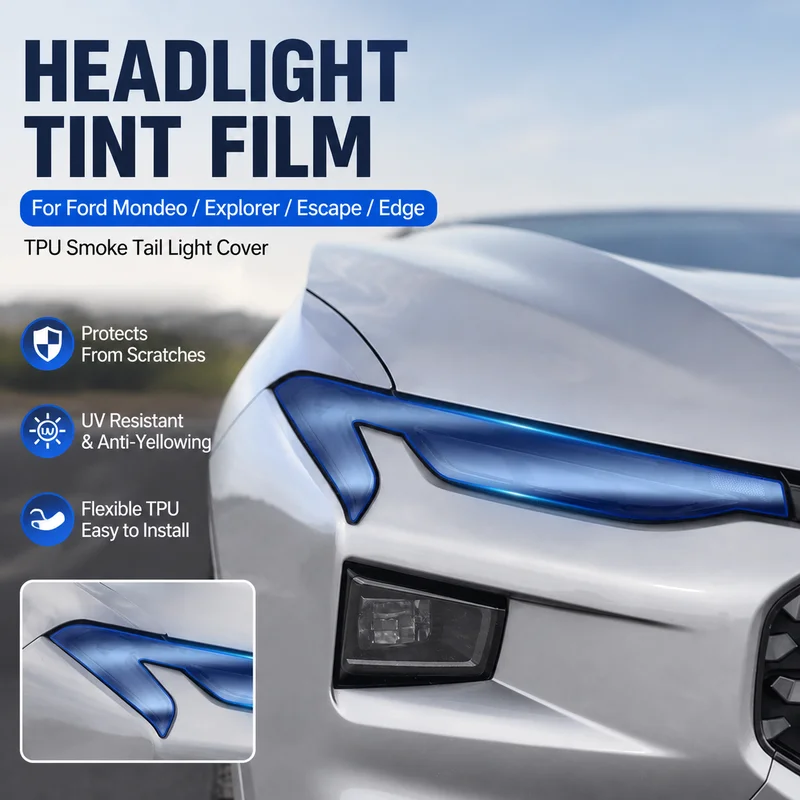 

Headlight Tint Film For Ford Mondeo Explorer Escape Edge - TPU Smoke Tail Light Cover, Replacement Parts, Car Accessories