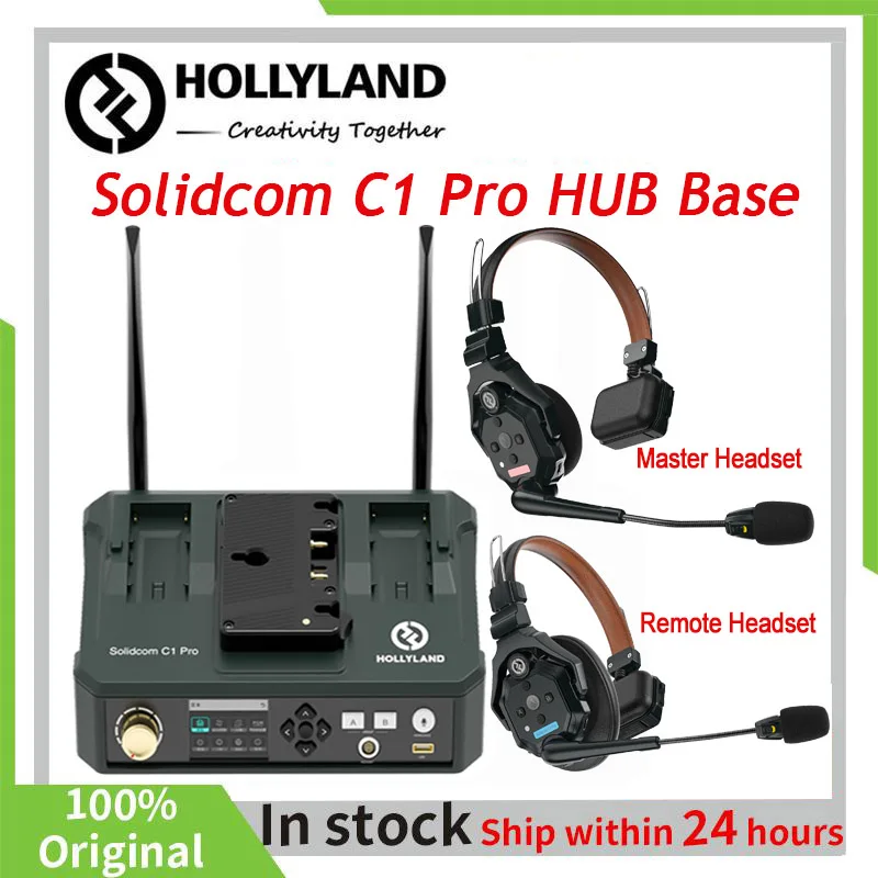 Hollyland Solidcom C1 Pro HUB Base/Solidcom C1 Pro Master Headset /Remote Headset 