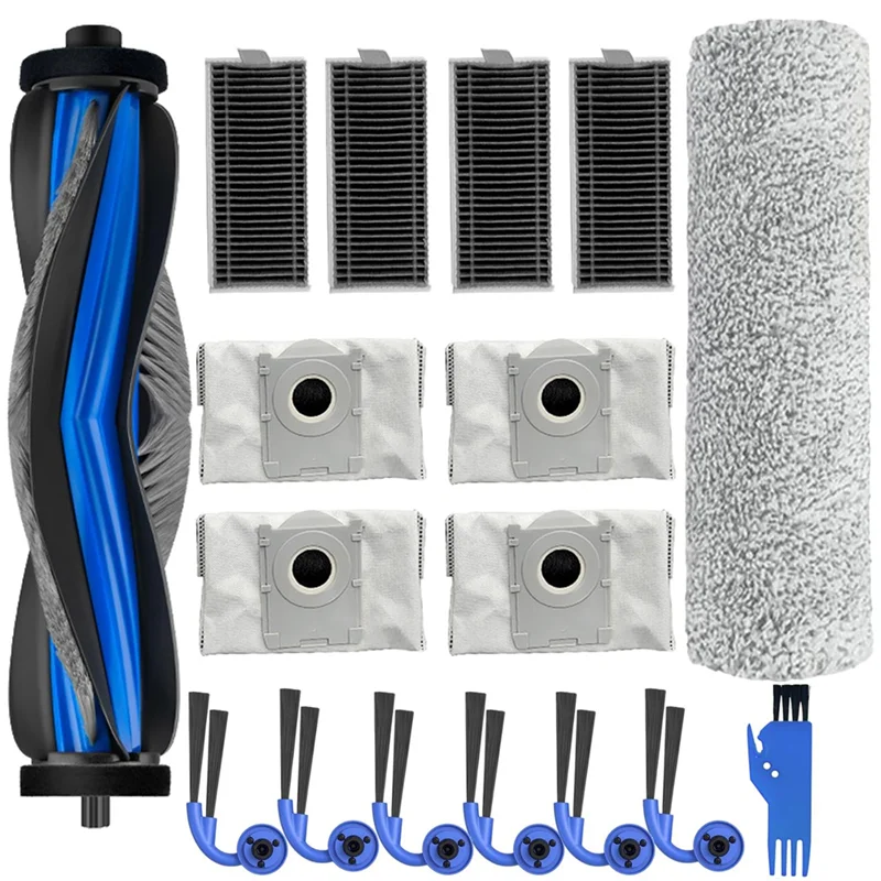 A50Q-Accessory Kit For Ecovacs Deebot X9 Pro Omni / X9 Pro Robot Vacuum Cleaner Replacement Parts,Main Brush,Dust Bags