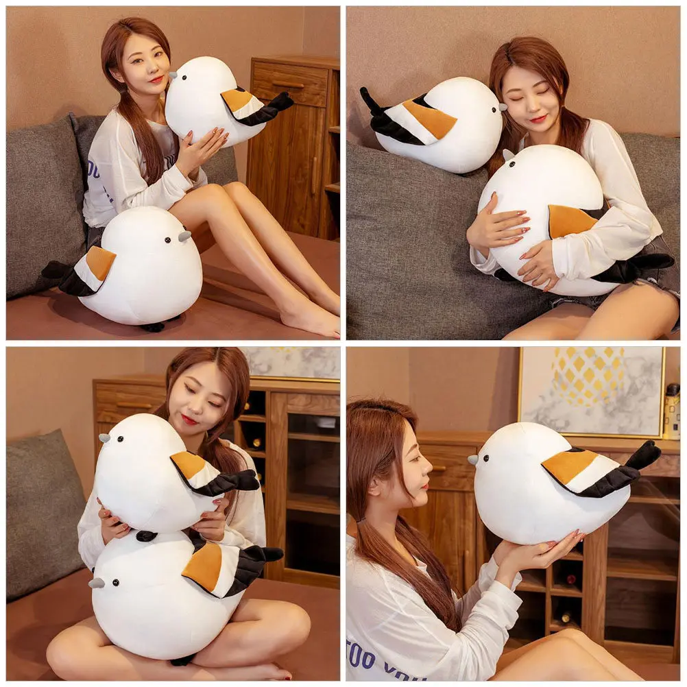 

Мягкая декоративная подушка-птица из хлопка: забавная мультяшная птичка для спальни, дивана, автомобиля – забавная декоративная мягкая игрушка