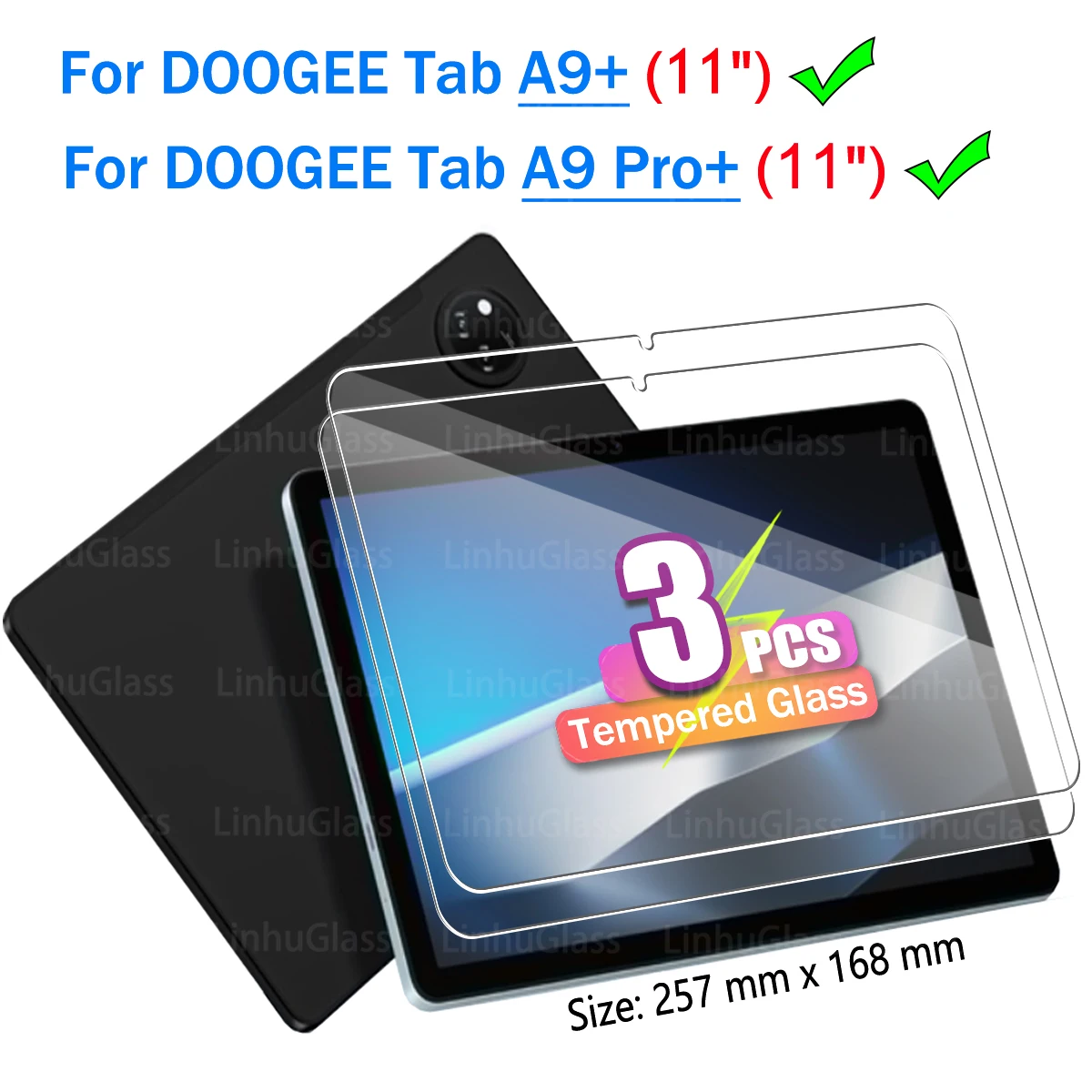 Tempered Glass For DOOGEE Tab A9+ / A9 Pro+ Tablet (11 inch) 2025 Anti-Fingerprint HD Clear Screen Protector Protective Film