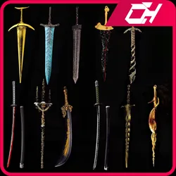 Souls Like Game Melee Armament Dark Moon Starscourge Eldens Peripheral Metal Katana Model Accessories Keychains Ornaments Toys