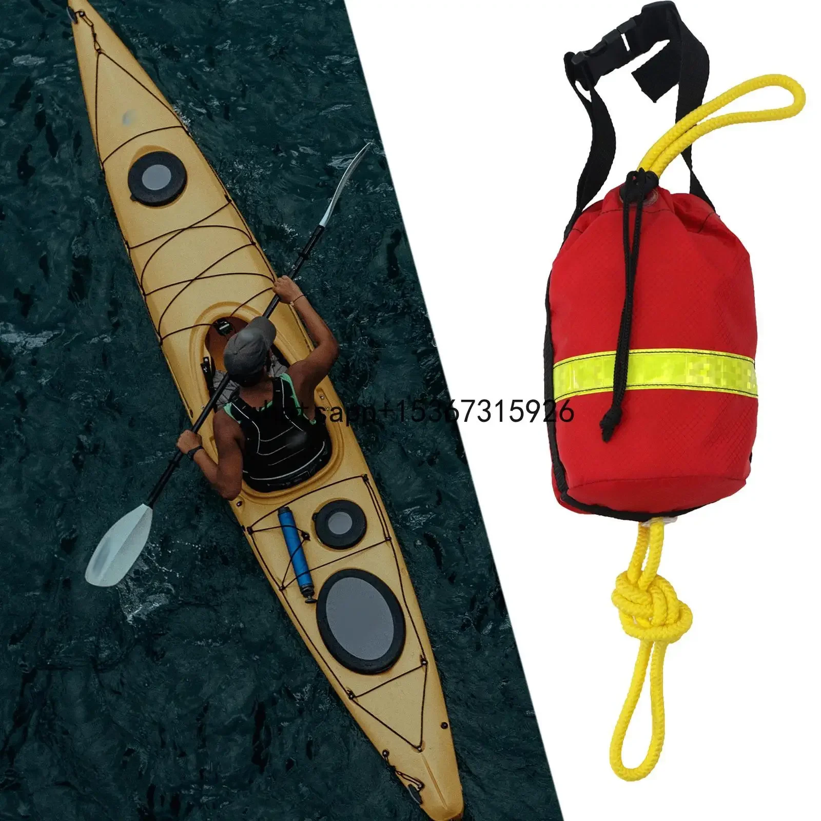 Rope Throw Bag Flotation Device Throw Bags for Water Rescue with Rope for Buoyant Dinghy Yacht Sailing Kayak Water Sports Canoe