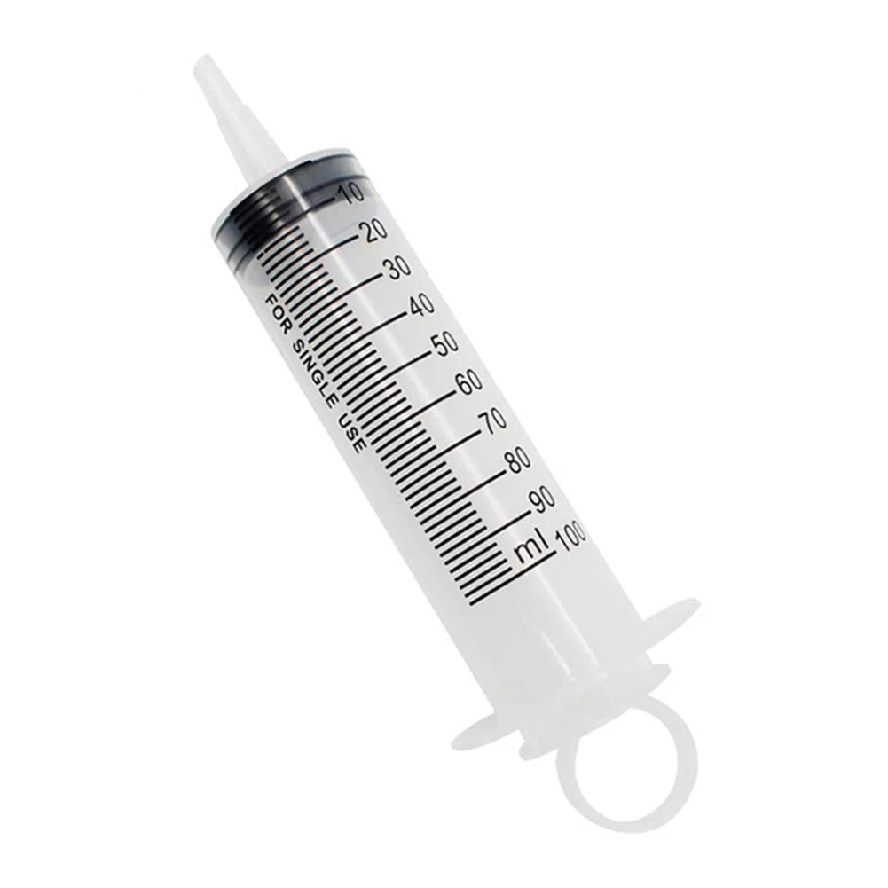 100ml Syringe Glue Filling Plastic Syringe Nutrient Sterile Health Without Needle Watering Refilling for Industrial Hydroponics