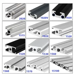 1Pcs Aluminum Profiles EU 2020 1515 1030 1520 1540 1020 1030 3030 Standard Anodizing Printer Frames Aluminum Extrusion Profile