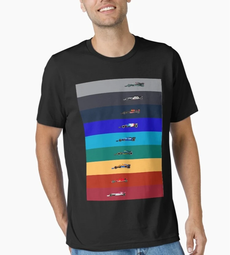 

F12023 Team Print T-shirt Spring and Autumn Men and Women Short-sleeved Soft Breathable Cotton T-shirt The Best Gift for Fans