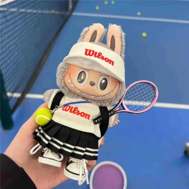 Vêtements de série sport pour poupée Labubu, 15 17cm, Design de luxe, Style mouvement de Tennis, vêtements de Baseball, ensemble de robes, accessoires